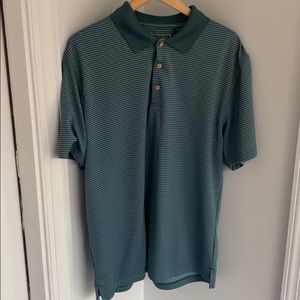 Cubavera XL Green/Blue Golf Shirt